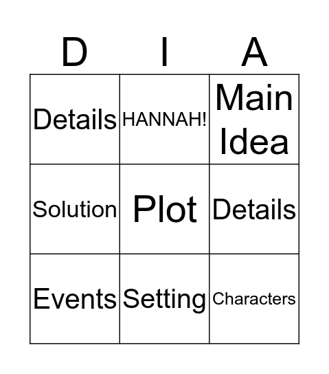 READING BINGO Card