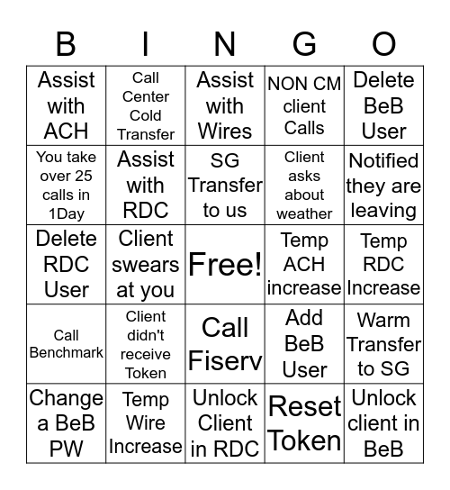 Silvergate Bingo Card