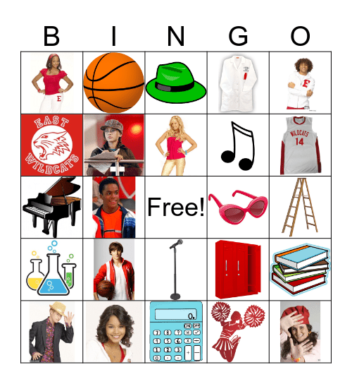 High School Musical Bingo Card