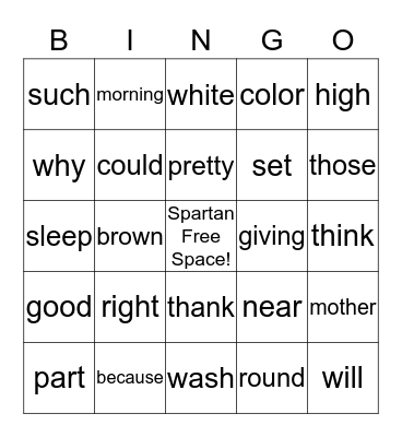 Leveled BINGO! Bingo Card