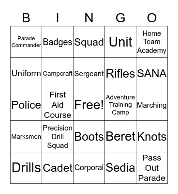 ℕℙℂℂ  Bingo Card