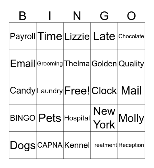 IVS-NP BINGO Card