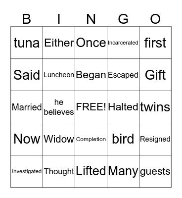 Compression Skills Bingo Card