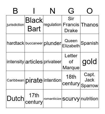 Application Lesson #3 Bingo Card