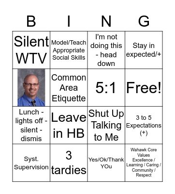 PBIS BINGO Card