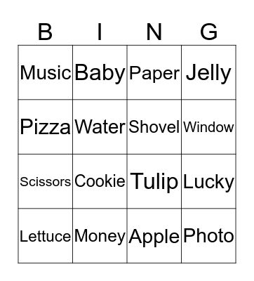 Chris Bingo Card