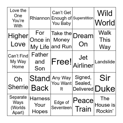 A Bunch of Steves Bingo Card