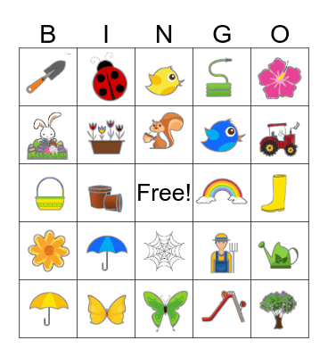 Spring Bingo Card