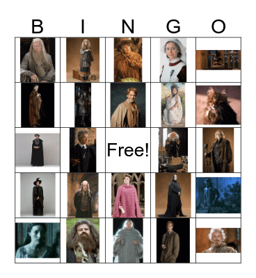 Harry Potter Bingo  Bingo Card