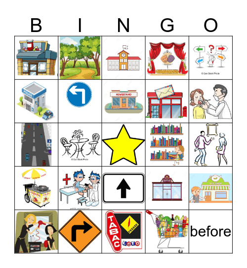 La ville Bingo Card