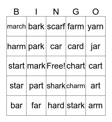 ar Bingo Card