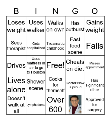 My 600 Pound Life Bingo Card