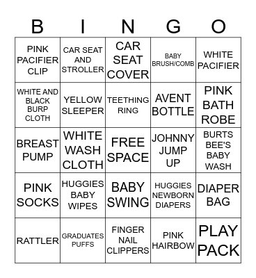 GIFT BINGO Card
