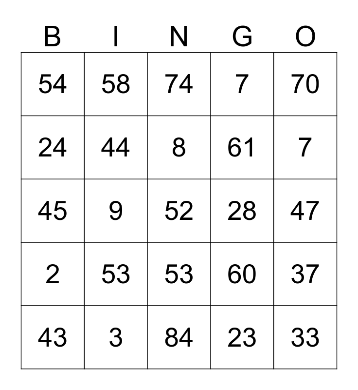 number-1-90-bingo-card