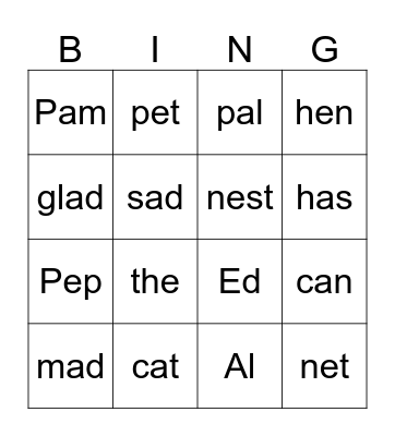 Efex EP 2 | Winter Term 2019 Bingo Card