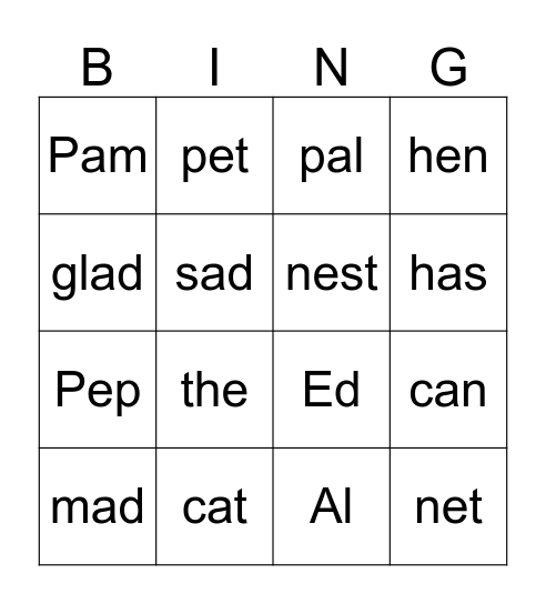 Efex EP 2 | Winter Term 2019 Bingo Card