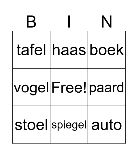 generatie bingo  Bingo Card