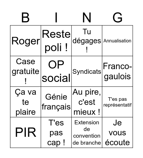 Bingo Ray Bingo Card