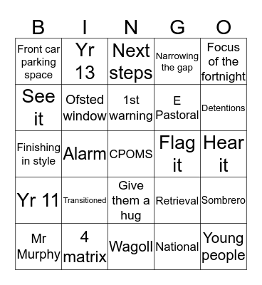Easter Bingo Card
