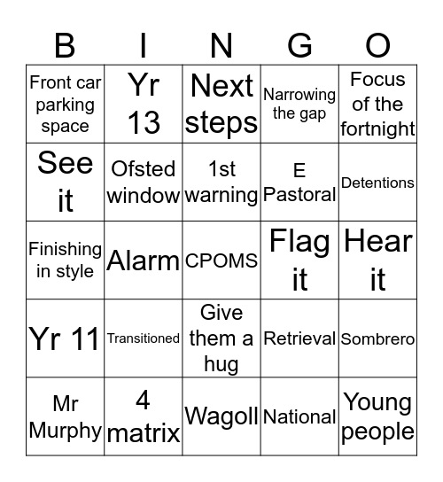 Easter Bingo Card