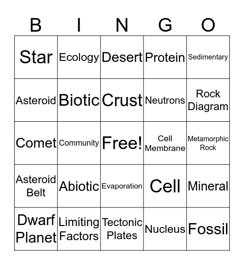 MP3 Review Bingo Card