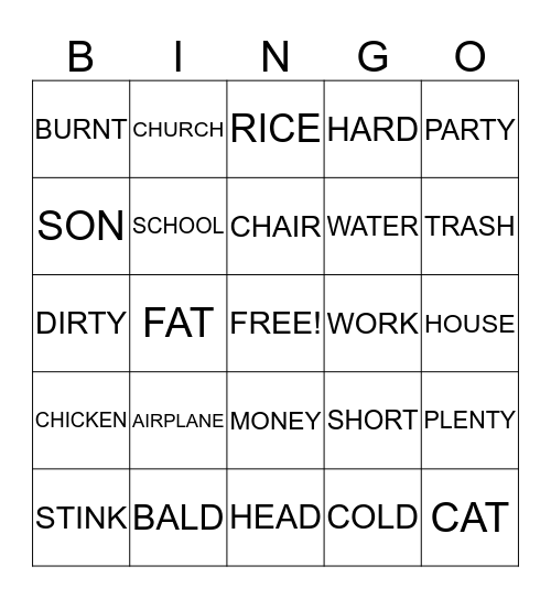 ILOCANO BINGO Card