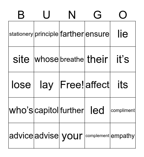 Arggghh! Pirate Bingo Card