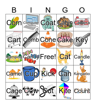 K/C Articulation Bingo Card