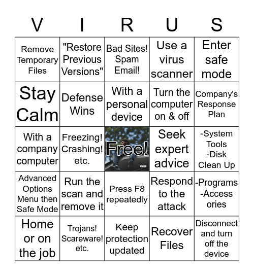 Fighting Viruses! Bingo Card