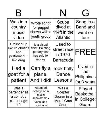 SAY WHAT! Bingo Card