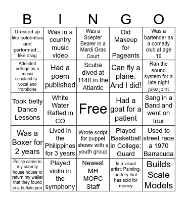 SAY WHAT! Bingo Card