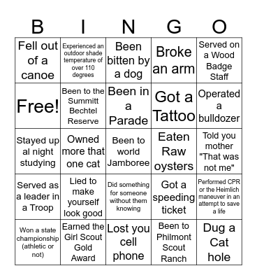 Who knew that Bingo Card