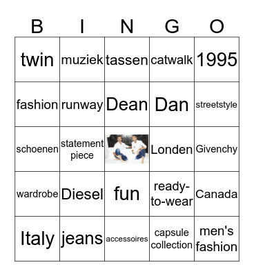 Dsquared2 Bingo Card