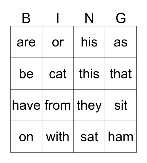 Ashlynn's Bingo Game - #1 Bingo Card
