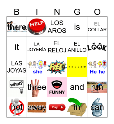 Sight Words Bingo Card