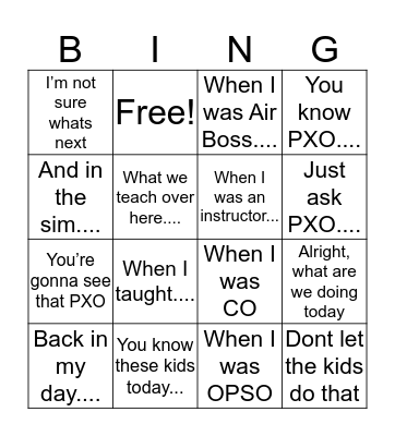 Mr St Clair Bingo Card