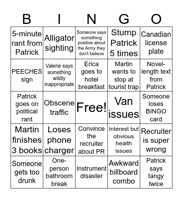 WWQ Bingo Card