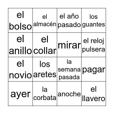 LA ROPA Bingo Card
