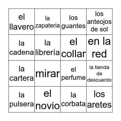 LA ROPA Bingo Card