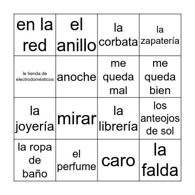 LA ROPA Bingo Card