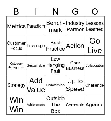 AC&E Buzzword Bingo Card