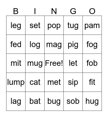 BINGO Card