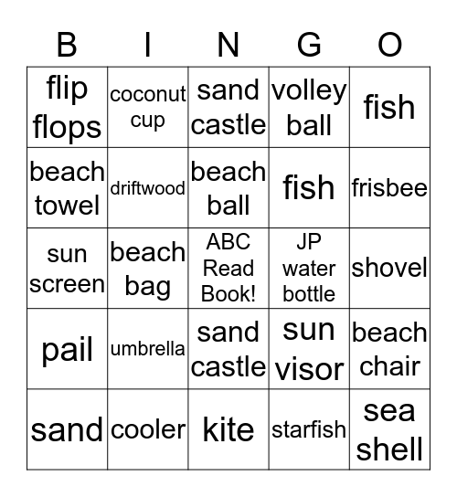 Bingo by the Sea! Bingo Card