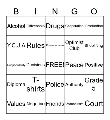 VIP Bingo Card