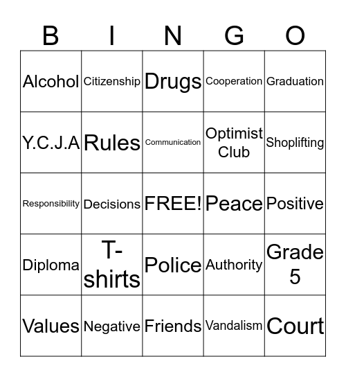 VIP Bingo Card
