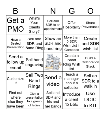 Love and Engagement Bingo Card