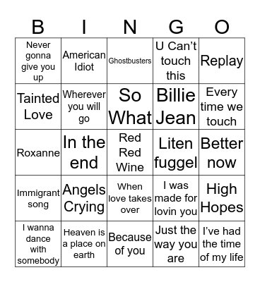Holdeplassen - Bingo Card