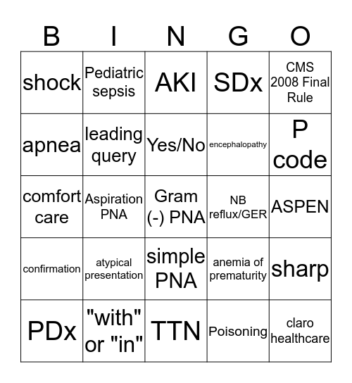 CDIGO Bingo Card