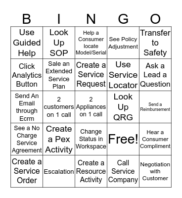 Call Listening 2 Bingo Card