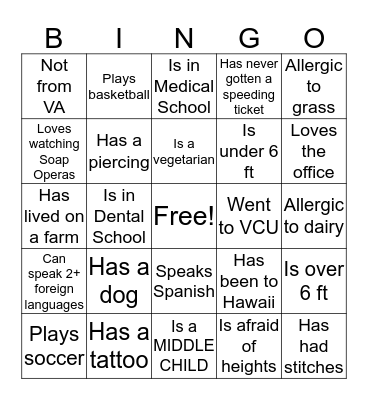 FIND AN ALUM WHO... Bingo Card